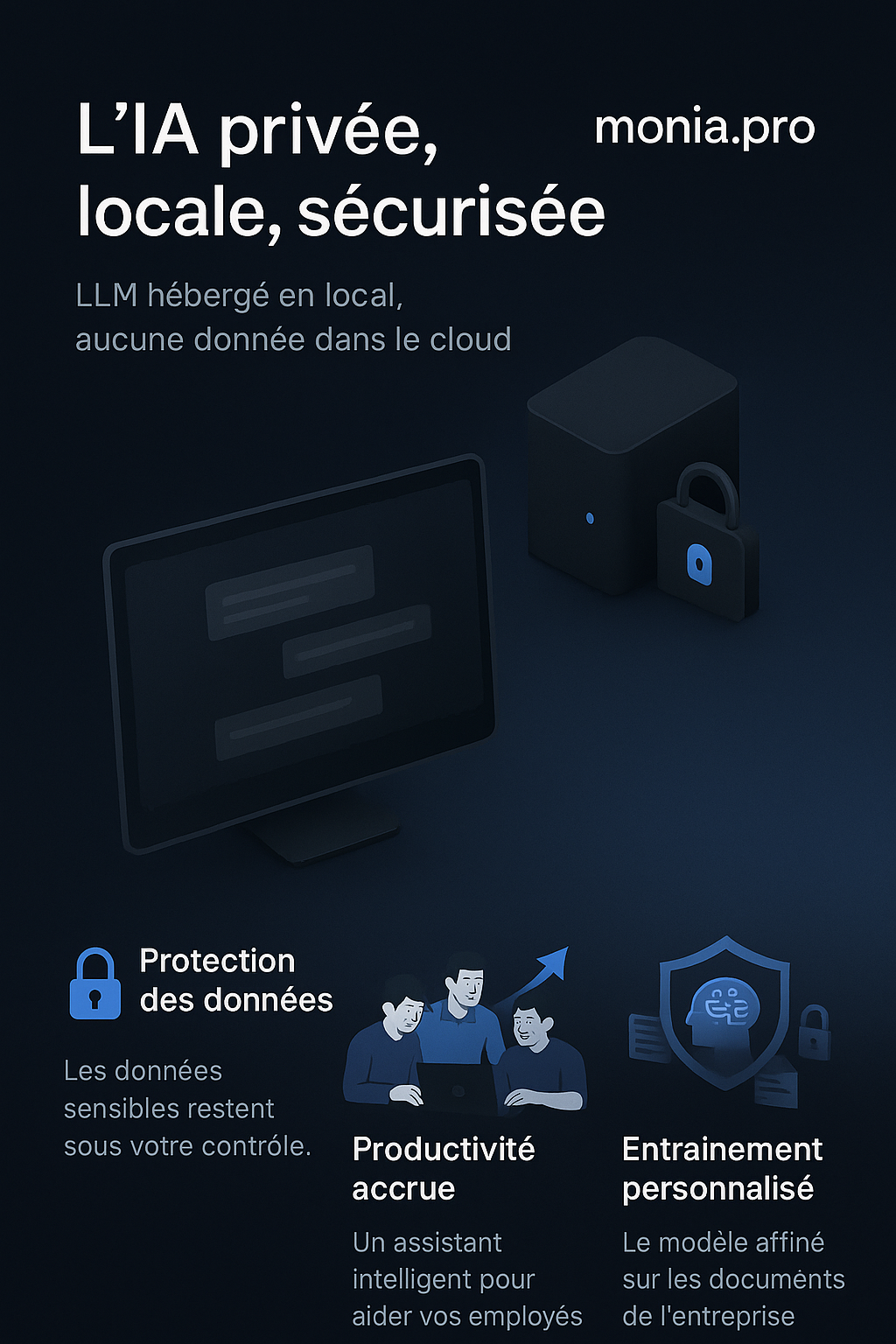 Illustration IA locale sécurisée
